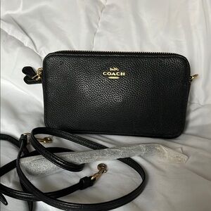 Coach Black Leather Crossbody Bag